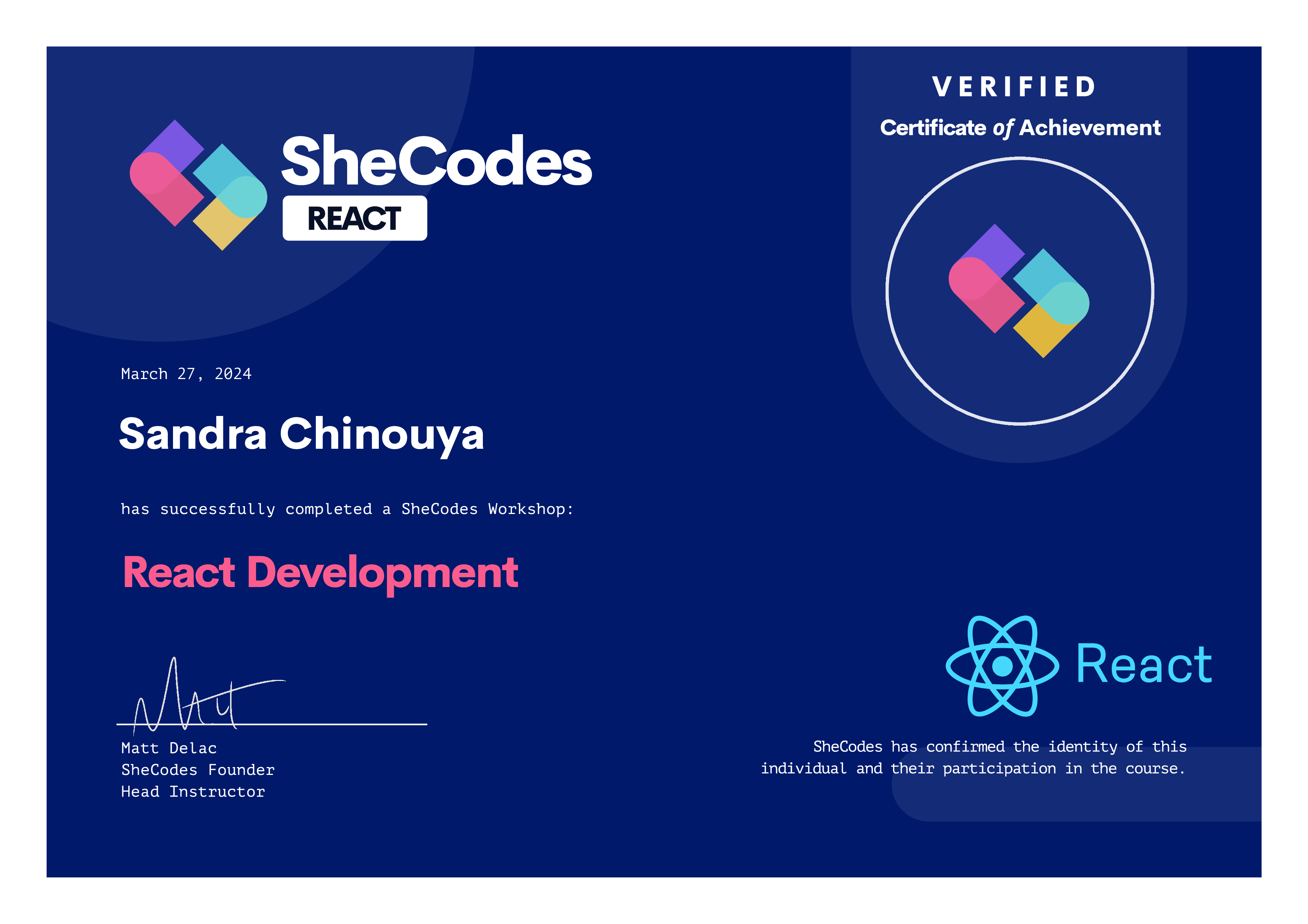 React-certificate